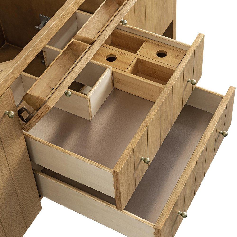 60 in. Floor Mount Vanity in Light Natural Oak 