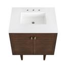 30 in. Floor Mount Vanity in Mid Century Walnut 