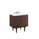 30 in. Floor Mount Vanity in Mid Century Walnut 