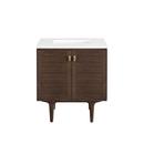 30 in. Floor Mount Vanity in Mid Century Walnut 