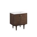30 in. Floor Mount Vanity in Mid Century Walnut 