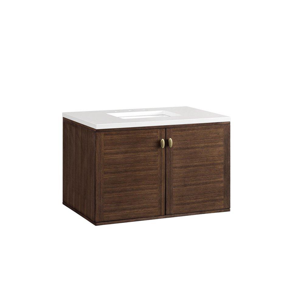 36 in. Floor Mount Vanity in Mid Century Walnut 
