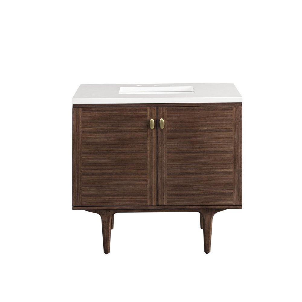 36 in. Floor Mount Vanity in Mid Century Walnut 