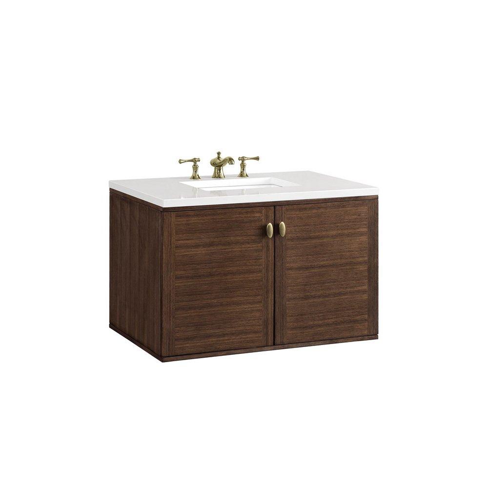 36 in. Floor Mount Vanity in Mid Century Walnut 