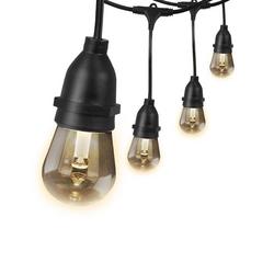 10 W 20 ft. LED Outdoor String Lights in Black