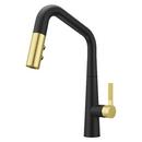 Pfister Matte Black/Brushed Gold Single Handle Pull Down Kitchen Faucet 