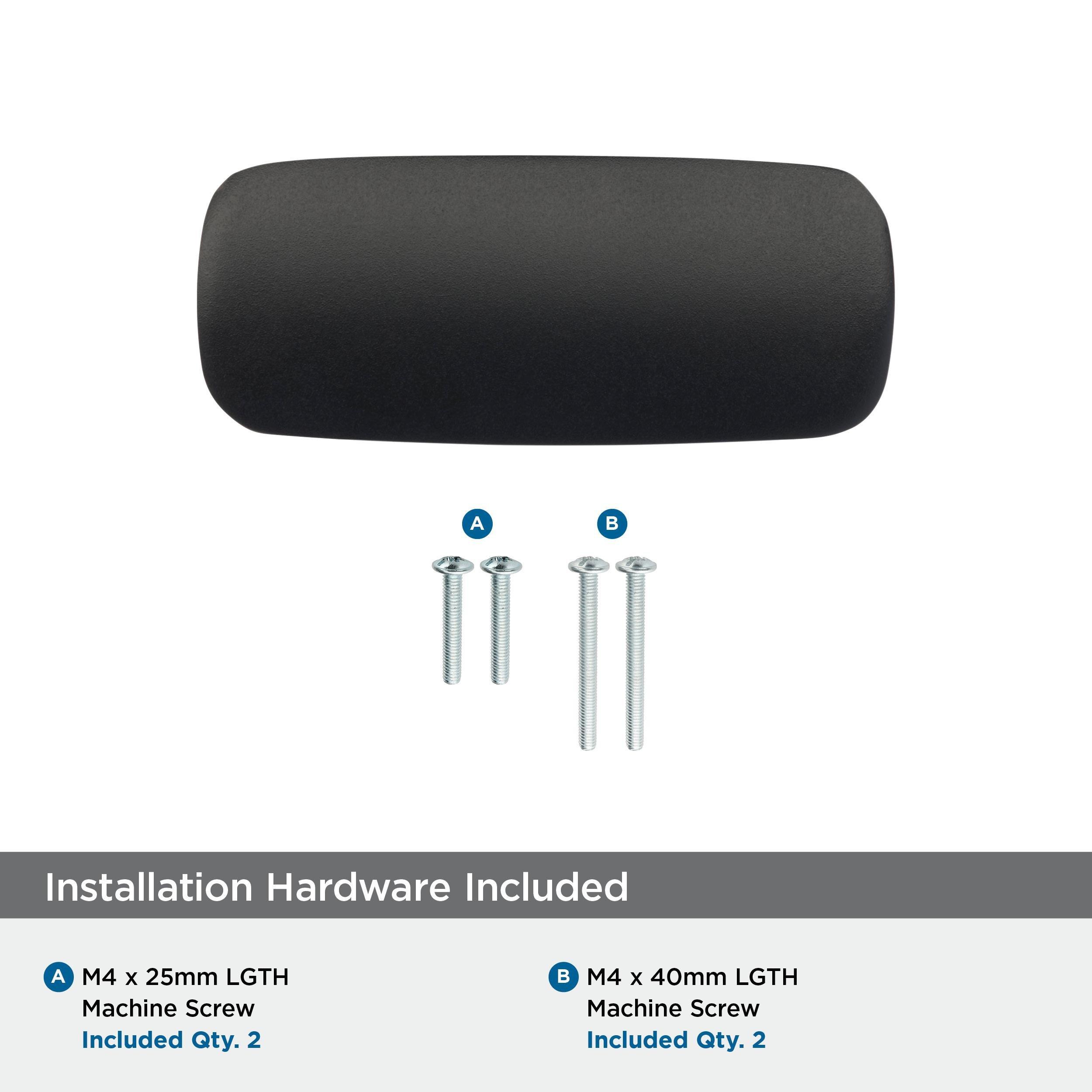 HAMPDEN 2-1/2 IN 64MM CENTER-TO-CENTER MATTE BLACK CABINET PULL 