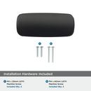 HAMPDEN 2-1/2 IN 64MM CENTER-TO-CENTER MATTE BLACK CABINET PULL 