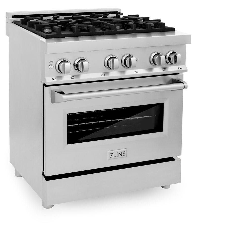 ZLINE Stainless Steel 36 x 30 x 29 in. 18000 BTU 4.0 cu. ft. 4-Burner Sealed Dual Fuel Freestanding Range 