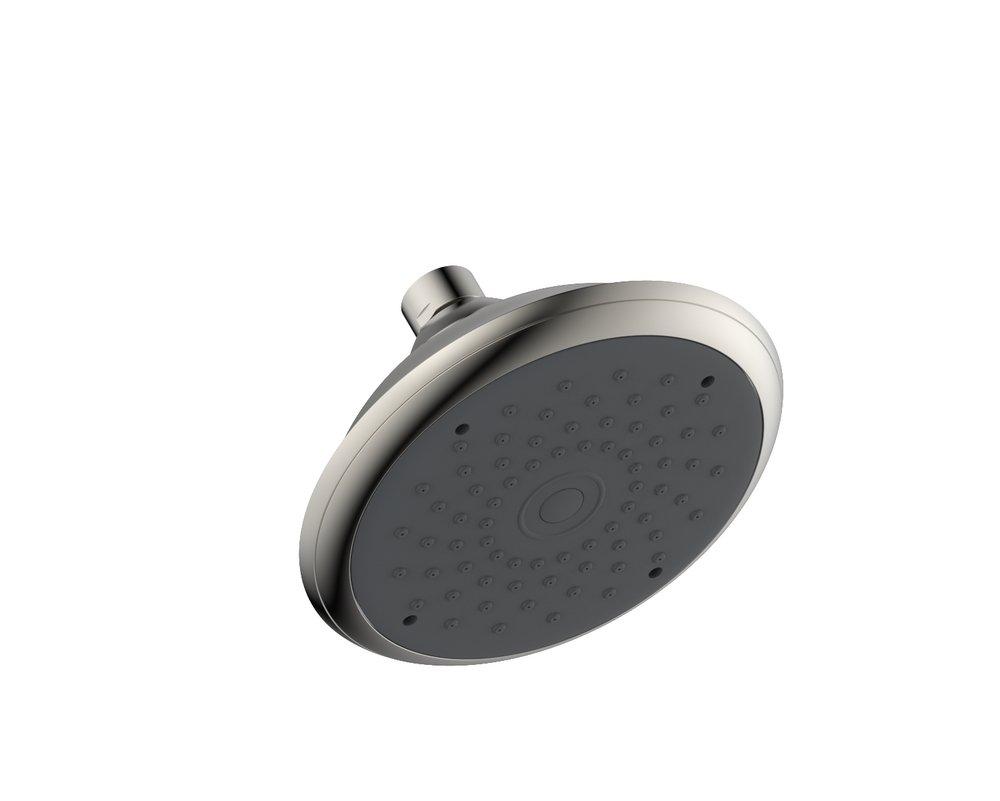 Single Function Rain Showerhead in Brushed Nickel 