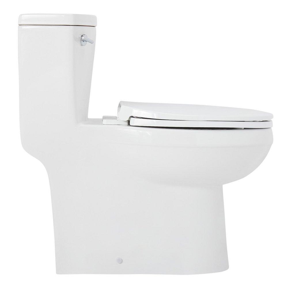 1.28 gpf Elongated One Piece Skirted Toilet in White 