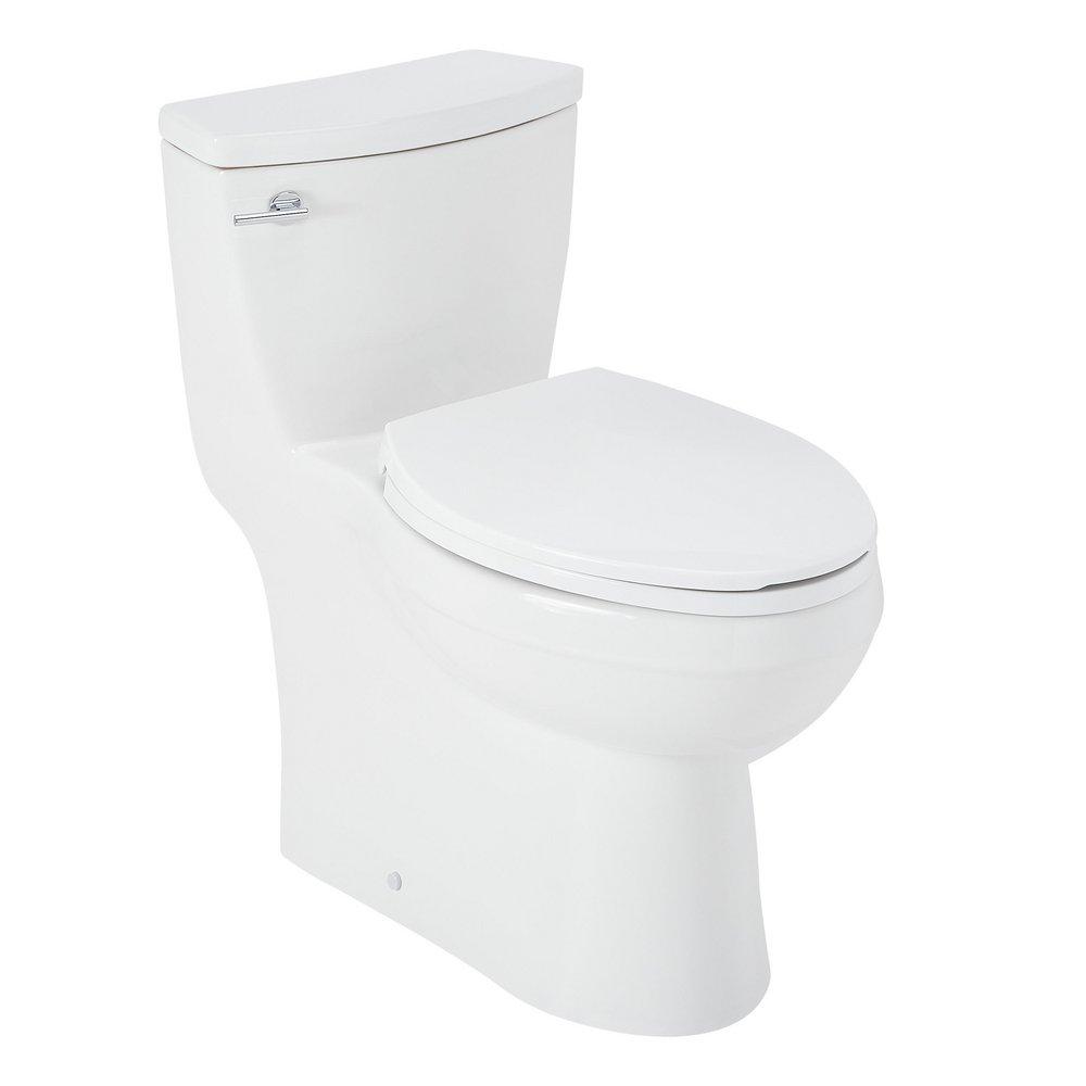 1.28 gpf Elongated One Piece Skirted Toilet in White 