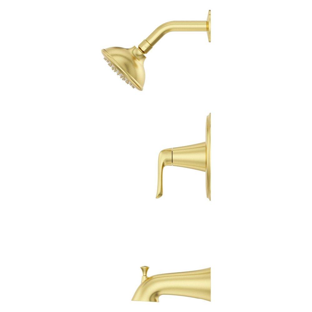 WILLA 1-HANDLE TUB & SHOWER FAUCET IN BRUSHED GOLD 