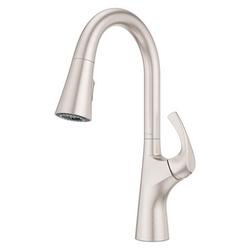 Single Handle Pull Down Kitchen Faucet in Spot Defense Stainless Steel
