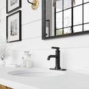 CAPISTRANO SINGLE CONTROL 4 CENTERSET 4 CENTERSET BATHROOM FAUCET IN SPOT DEFENSE MATTE BLACK 