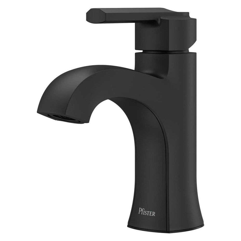 VANERI SINGLE CONTROL 4 CENTERSET 4 CENTERSET BATHROOM FAUCET IN SPOT DEFENSE MATTE BLACK 