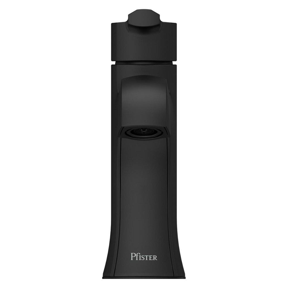 VANERI SINGLE CONTROL 4 CENTERSET 4 CENTERSET BATHROOM FAUCET IN SPOT DEFENSE MATTE BLACK 