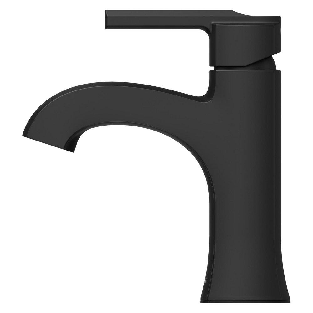 VANERI SINGLE CONTROL 4 CENTERSET 4 CENTERSET BATHROOM FAUCET IN SPOT DEFENSE MATTE BLACK 