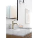 BRUSHED NICKEL ONE-HANDLE LOW ARC BATHROOM FAUCET 