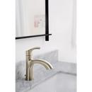 BRUSHED NICKEL ONE-HANDLE LOW ARC BATHROOM FAUCET 