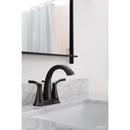 MATTE BLACK TWO-HANDLE HIGH ARC BATHROOM FAUCET 