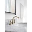 BRUSHED NICKEL TWO-HANDLE HIGH ARC BATHROOM FAUCET 