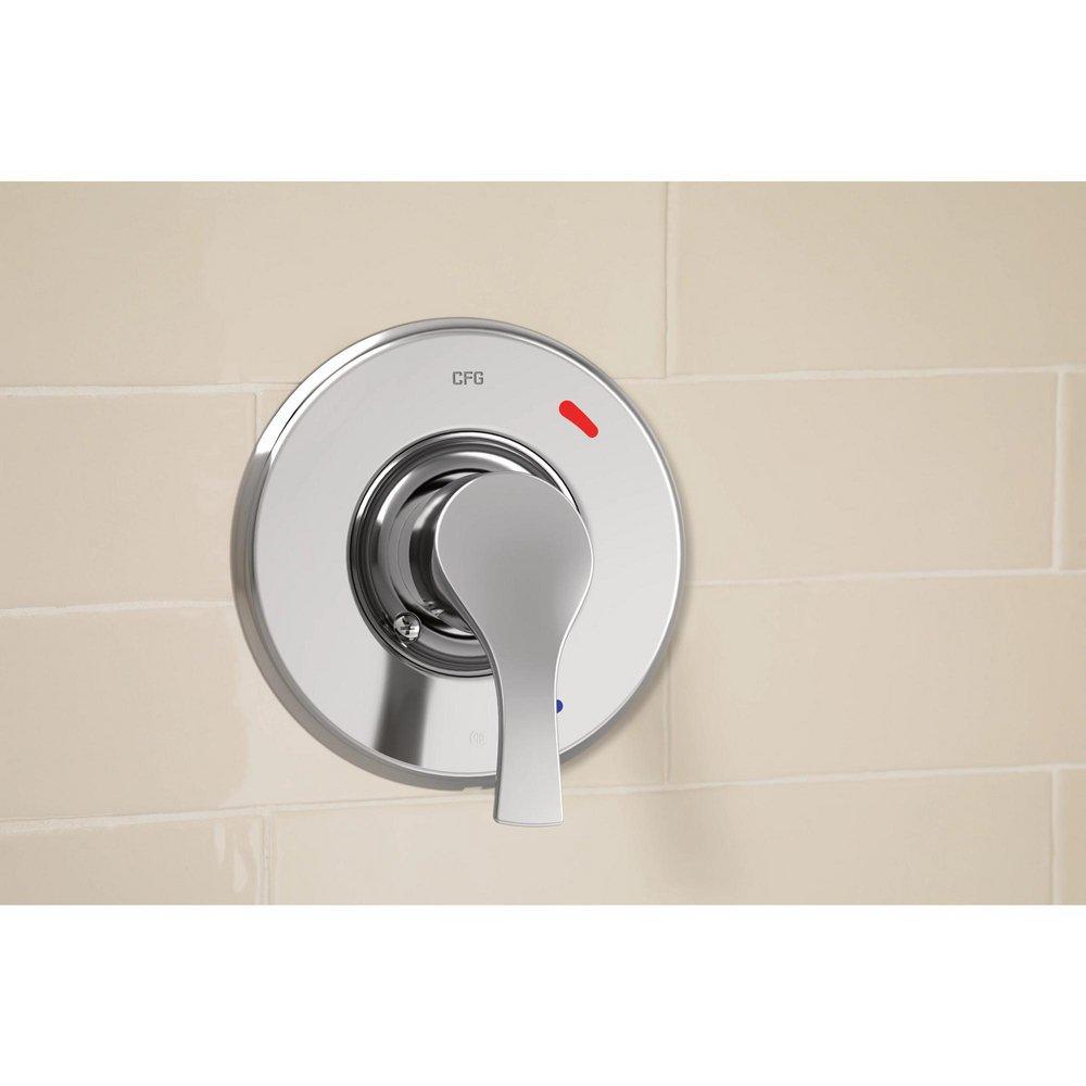 Single Handle Pressure Balancing Valve Trim in Chrome 