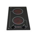 12 in. 2 Burner Radiant Electric Cooktop in Black