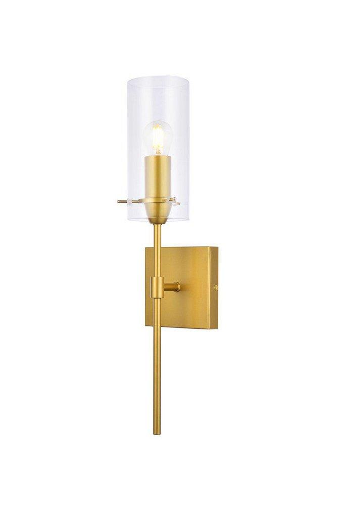 ELSRETH 1 LIGHT BRASS WALL SCONCE 