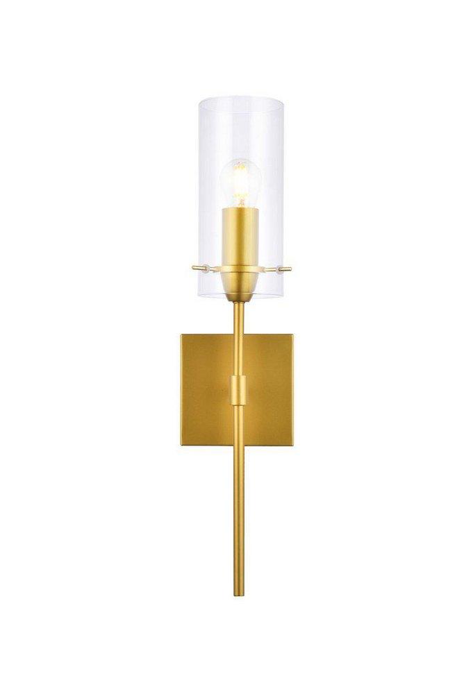 ELSRETH 1 LIGHT BRASS WALL SCONCE 