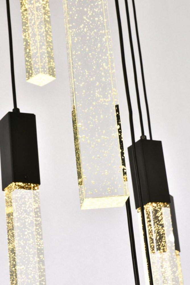 WESTON 16 LIGHTS PENDANT IN BLACK 