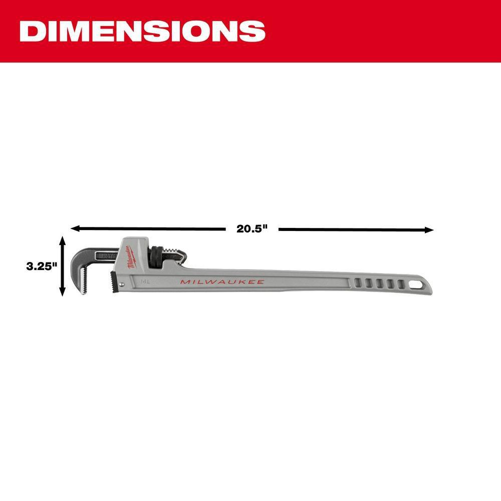 14L ALUMINUM PIPE WRENCH WITH POWERLENGTH HANDLE 