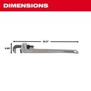 14L ALUMINUM PIPE WRENCH WITH POWERLENGTH HANDLE 