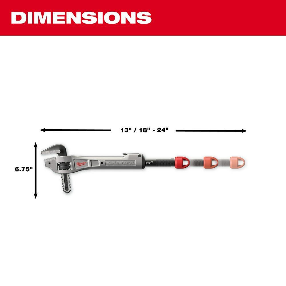 CHEATER ALUMINUM OFFSET ADAPTABLE PIPE WRENCH 