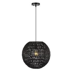 4W 1-Light E26 Medium LED Pendant in Black
