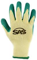Cotton/Poly Knit, Green Latex Coated Palm Gloves, L 