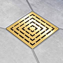 Stainless Steel Drain Cover in Brushed Gold