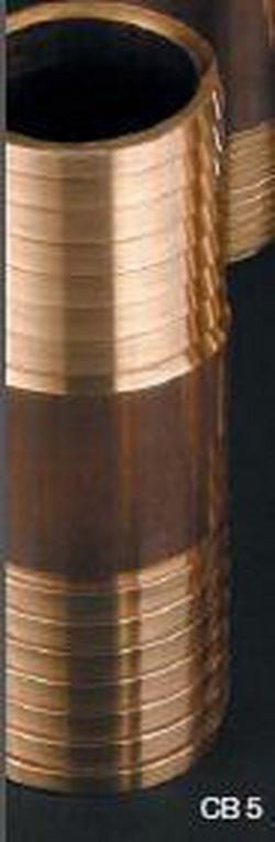 1 in. Barbed Red Brass Coupling