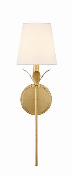 60W 1-Light 21 in. Wall Sconce in Antique Gold