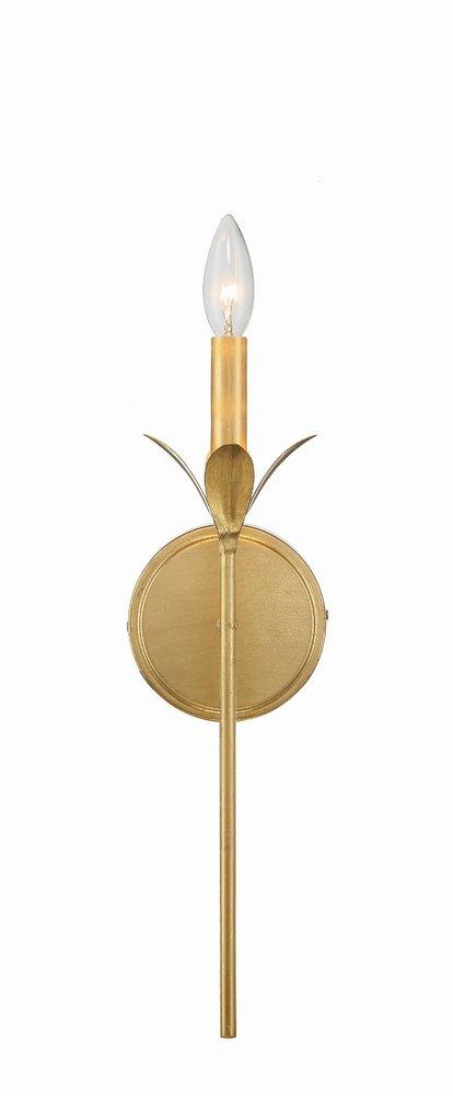 60W 1-Light 21 in. Wall Sconce in Antique Gold 