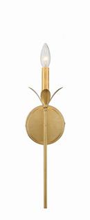 60W 1-Light 21 in. Wall Sconce in Antique Gold 