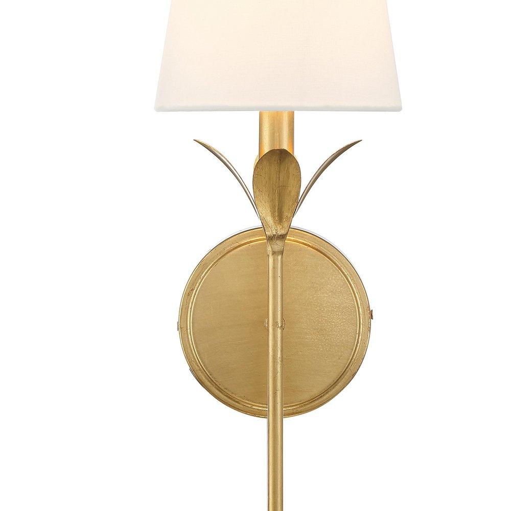 60W 1-Light 21 in. Wall Sconce in Antique Gold 
