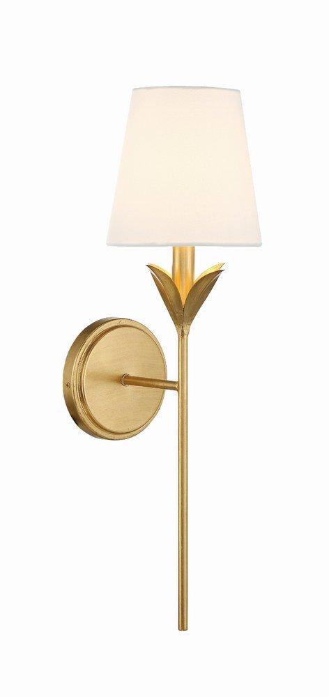 60W 1-Light 21 in. Wall Sconce in Antique Gold 