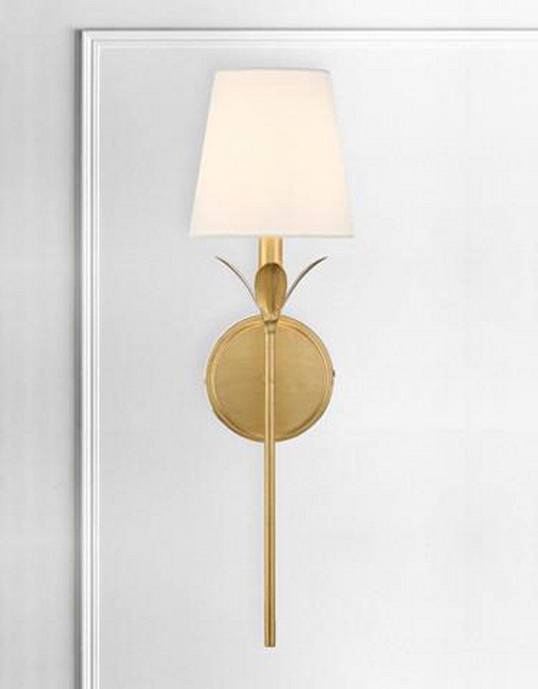 60W 1-Light 21 in. Wall Sconce in Antique Gold 