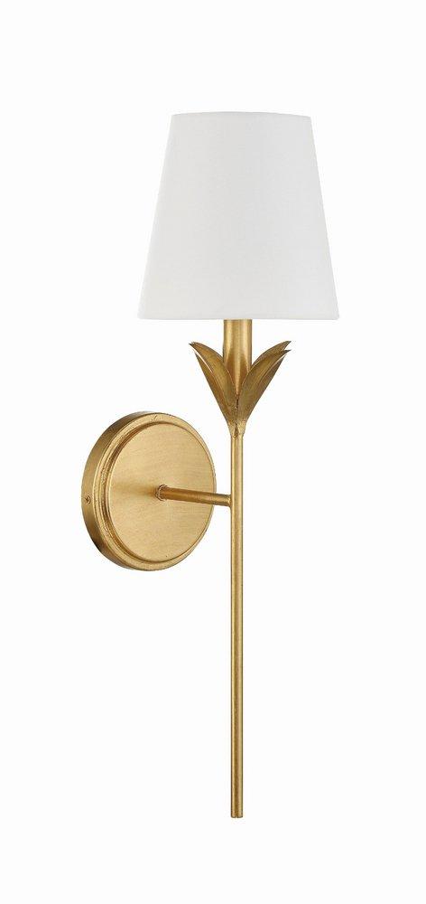 60W 1-Light 21 in. Wall Sconce in Antique Gold 