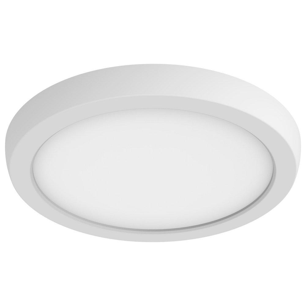 7 in. 11 W 120V Round Flush Mount LED Fixture in White 