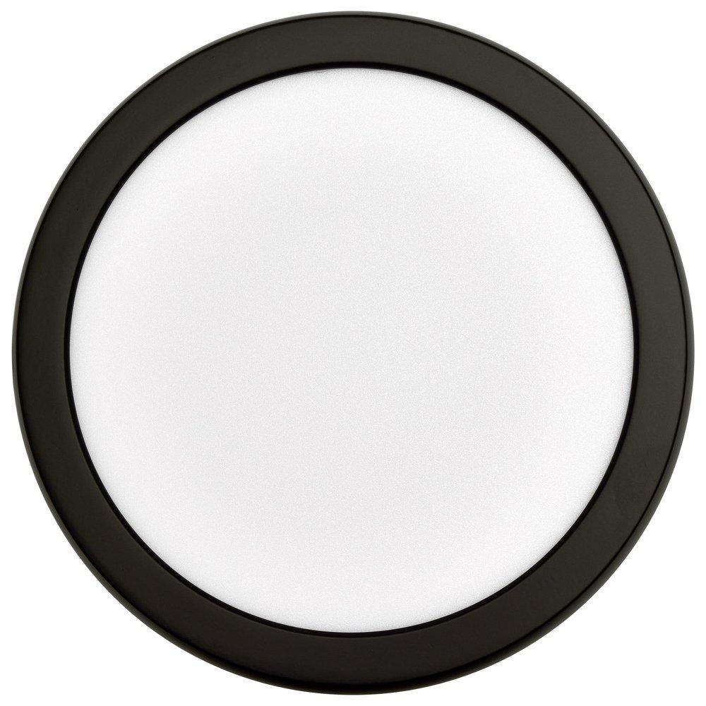 7 in. 11 W 120V Round Flush Mount LED Fixture in Black 