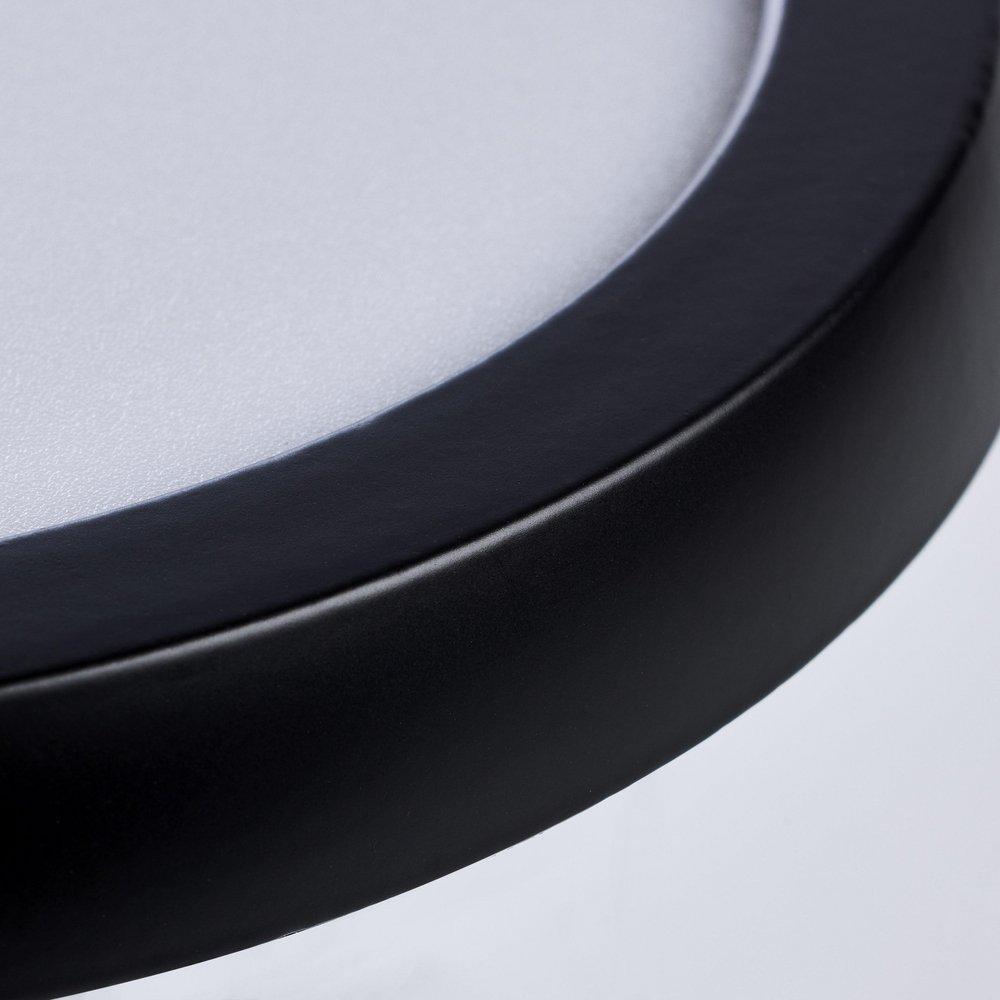 7 in. 11 W 120V Round Flush Mount LED Fixture in Black 