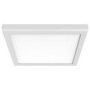 19.5W 1-Light Square Flush Mount Ceiling Fixture in White