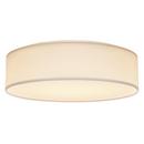 15 INCH; CCT SELECTABLE; FABRIC DRUM LED DECOR FLUSH MOUNT FIXTURE; WHITE FABRIC SHADE; ACRYLIC DIFFUSER 